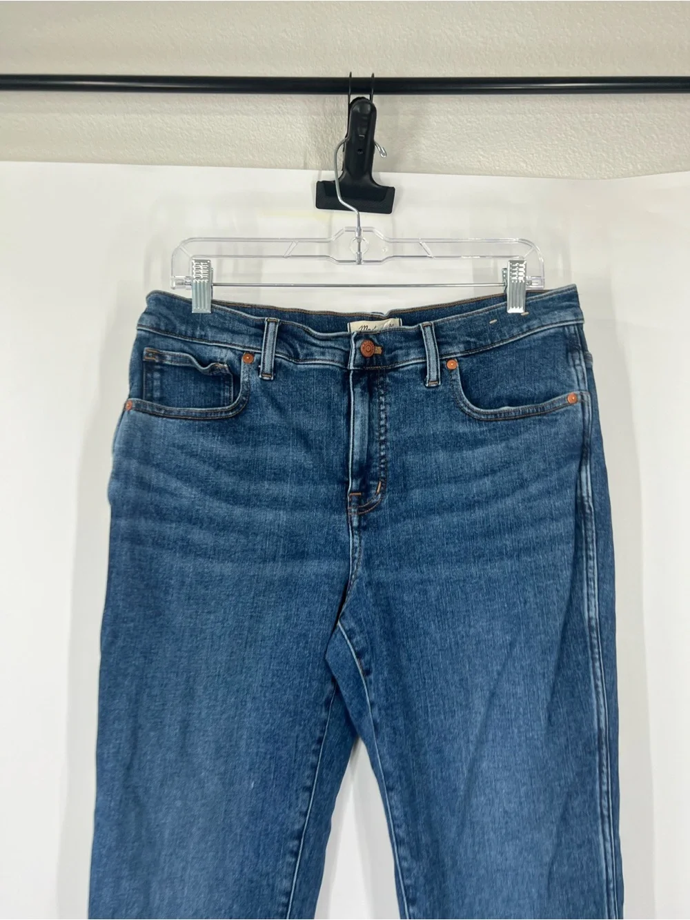 Madewell Mid-Rise Stovepipe Jeans in Deming Wash